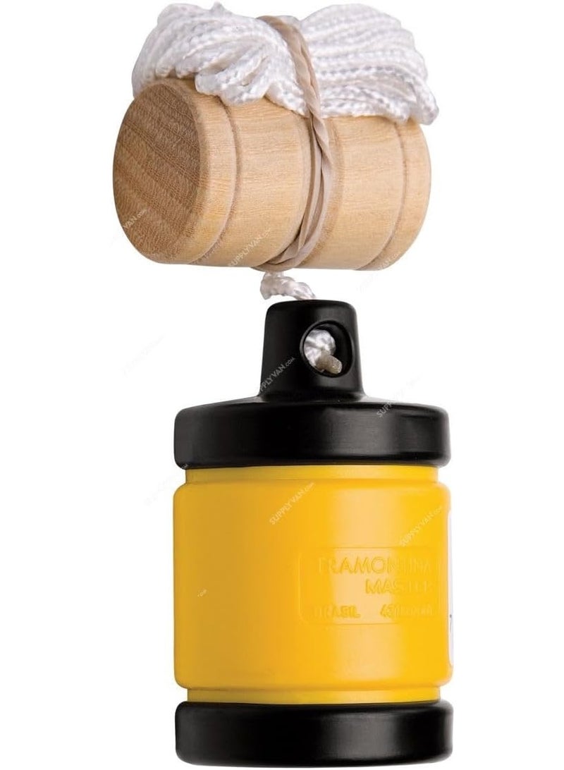 Emerald Plumb Bob 500g with Wooden Support – Round Wall Plumb Bob in Blister Pack, Heavy-Duty Mason Tool for Perfect Vertical Alignment, Model 392 - Image 1