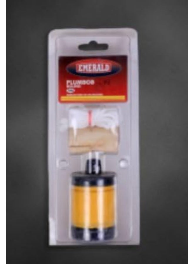 Emerald Plumb Bob 500g with Wooden Support – Round Wall Plumb Bob in Blister Pack, Heavy-Duty Mason Tool for Perfect Vertical Alignment, Model 392 - Image 2