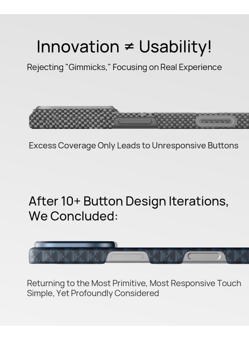 RAPTIC غطاء أراميد لجهاز آيفون 17 برو [ماج سيف] فائق النحافة 1500D من ألياف الأراميد - عميق - Image 3