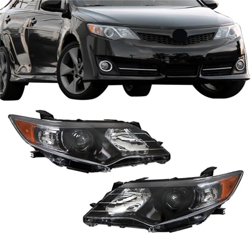 Silscvtt Headlights Front Head Lamps Replacement for Toyota Camry (SE Style) 2012-2014 Projector Headlights Pair Left and Right Side (Passenger Driver Side) - Image 1