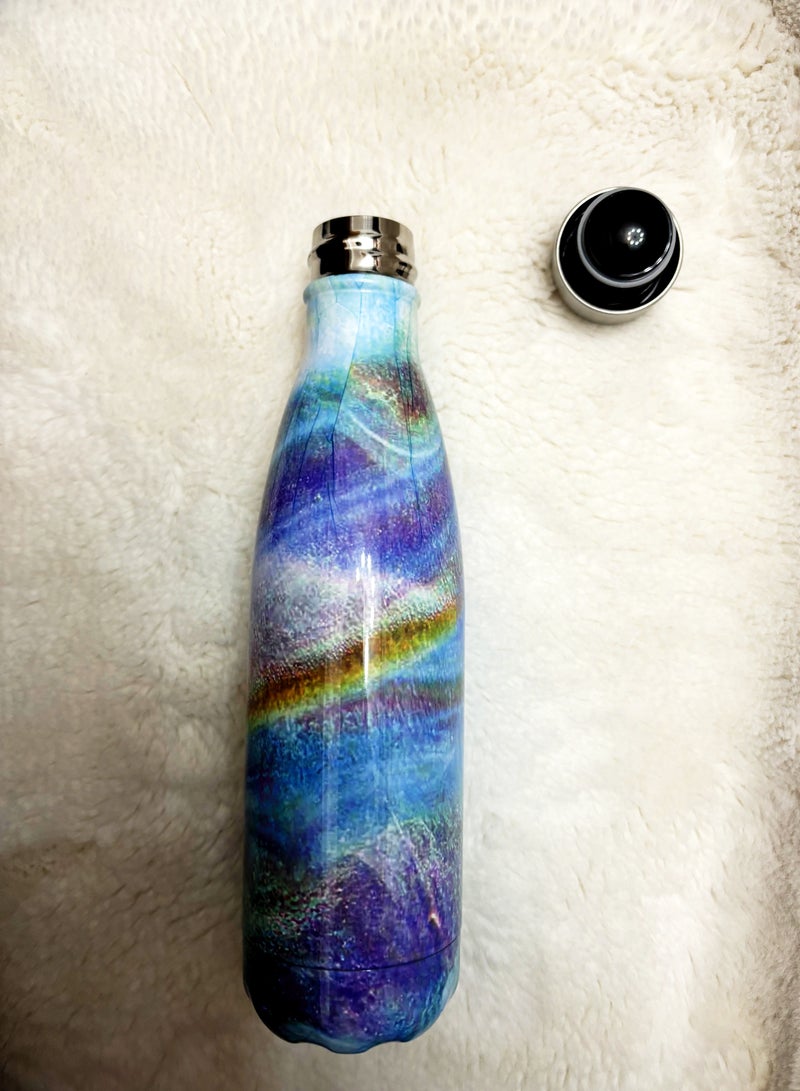 هَيْلة colorful Vacuum Insulated Double Wall Stainless Steel Water Bottle 500 ML 26.5x7cm - Image 3
