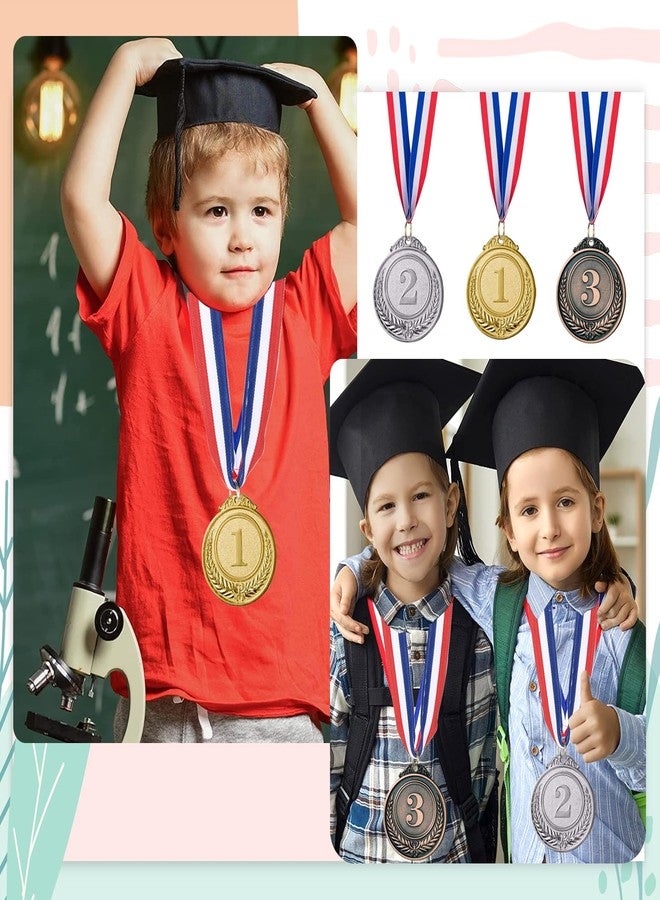 Kabcifea 30 Pieces Gold Silver Bronze Award Medals for Awards,Metal Medal Winner Medals with Ribbon for Football Baseball Soccer Basketball Softball Gymnastics Team Sports Player Competitions Champion Gift - Image 5