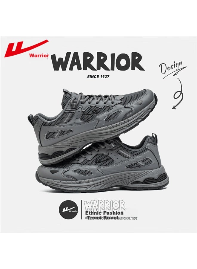 Warrior Men's Spring New Casual Shoes Versatile Comfortable Dad Shoes Trendy Sports Shoes 808z Dark Gray Size 43