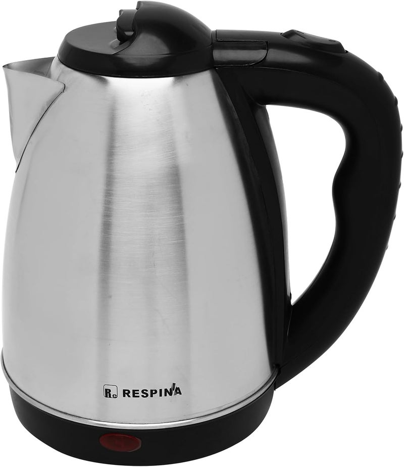 RESPINA 1.8L Electric Water Kettle Set 1850W with Glass Teapot and Coffee Kettle with Stainless Steel Strainer | Water Kettle for Hotels, Offices, Home | Hotel Water Kettle (Stainless Steel) - Image 3