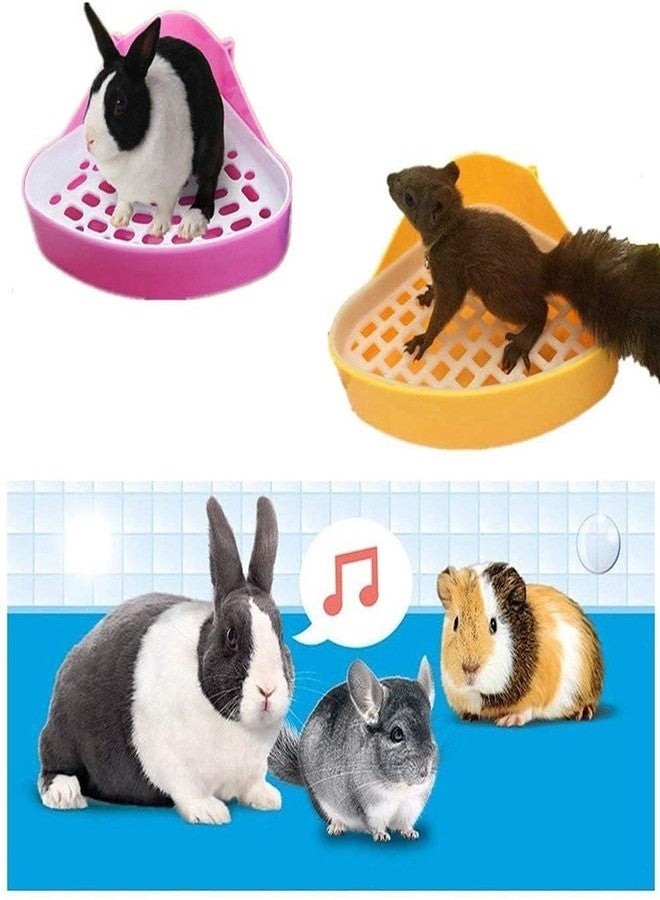 ميكو صندوق فضلات الحيوانات الصغيرة من ميكو، مرحاض زاوية للحيوانات الأليفة مناسب للهامستر، خنزير غينيا، النمس، الجربوع، الشنشيلة، مرحاض صغير للفئران، مدرب على استخدام المرحاض (لون عشوائي) - Image 2