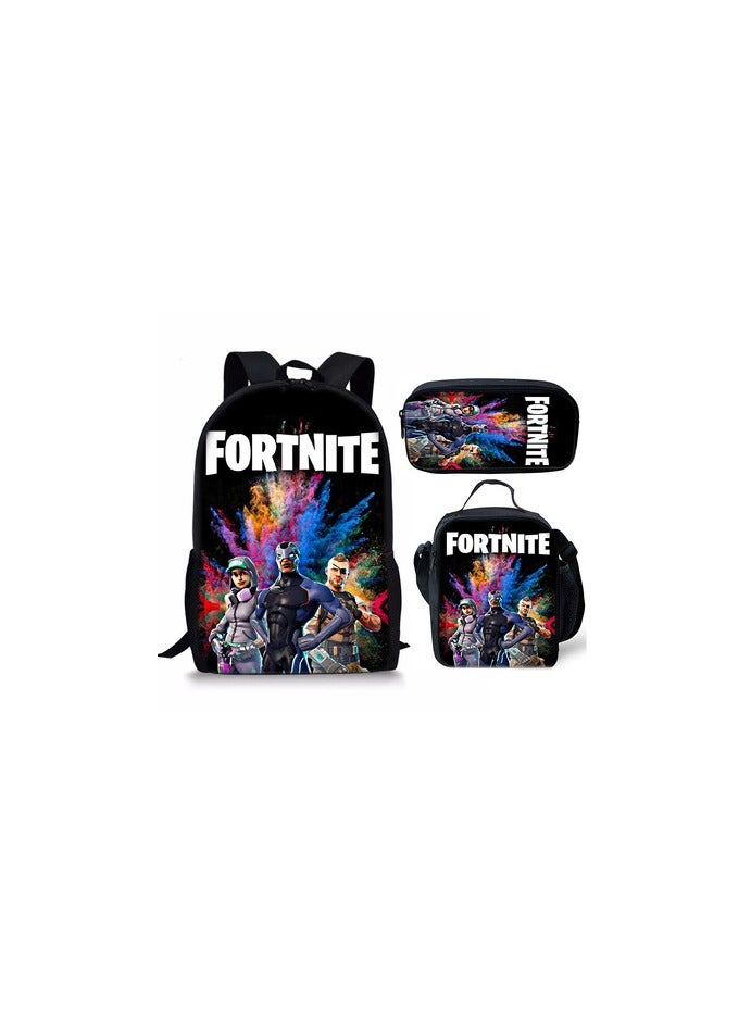 general Hot-selling animation cartoon backpack at the beginning of the school season, large-capacity three-piece printed backpack-13 - Image 1