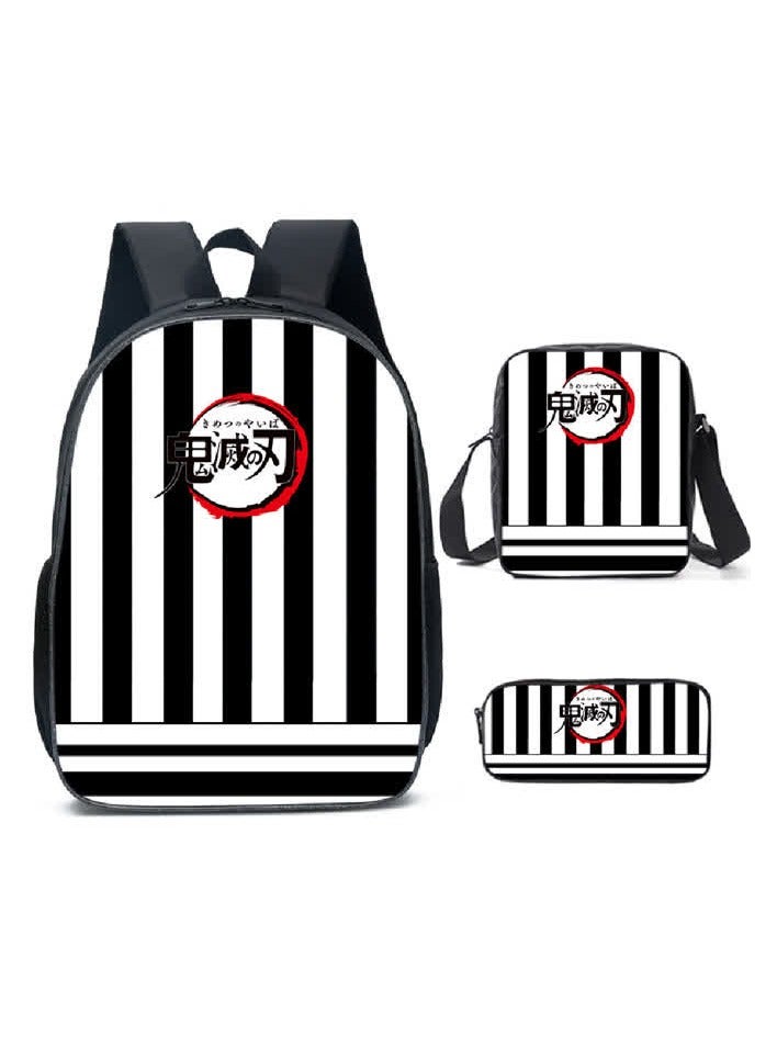 general Hot-selling animation cartoon backpack at the beginning of the school season, large-capacity three-piece printed backpack-13 - Image 4