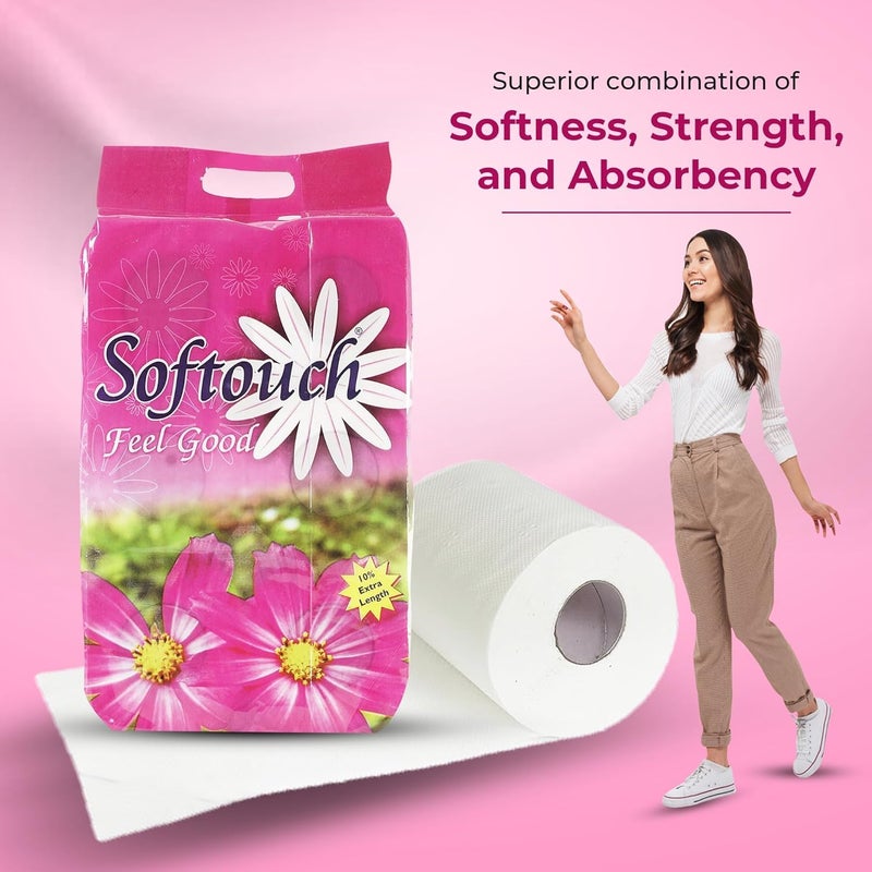Softouch 2 Ply Toilet Paper Tissue Roll Family Pack of 24 (230 Sheets Per roll) - Image 5