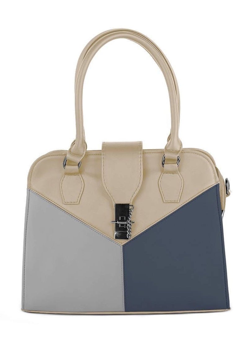 Women’s Handbag and Crossbody – beige with Multicolor Design and Elegant Style - Image 2