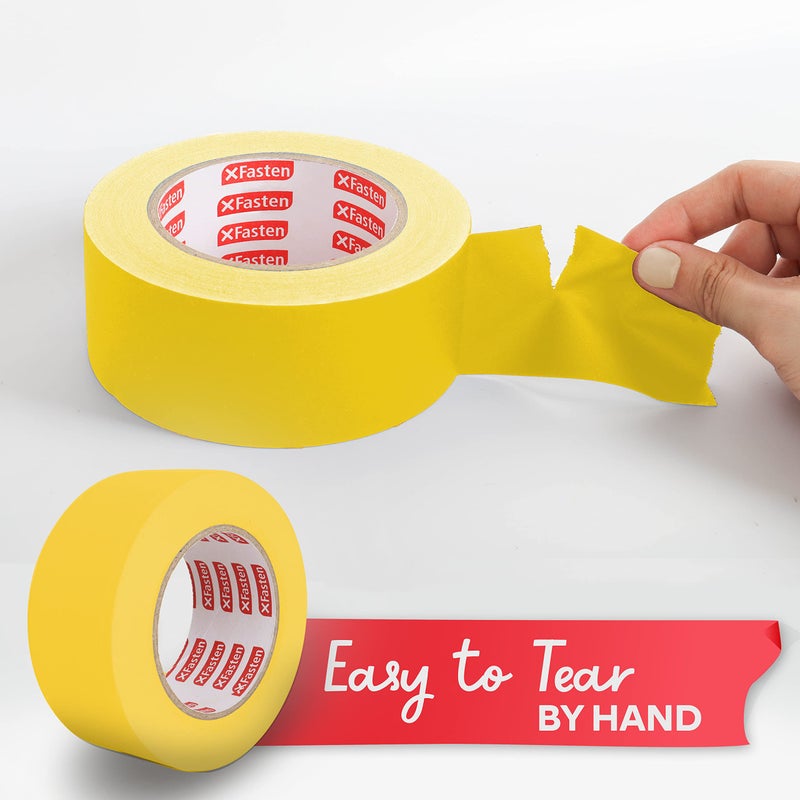 XFasten Yellow Gaffers Tape 2 Inch x 30 Yards, Cable Management Gaffer Tape, Ideal for Indoor, Outdoor Applications, Non-Reflective Matte Gaffing for Photography, Music, Film, Events - Image 4