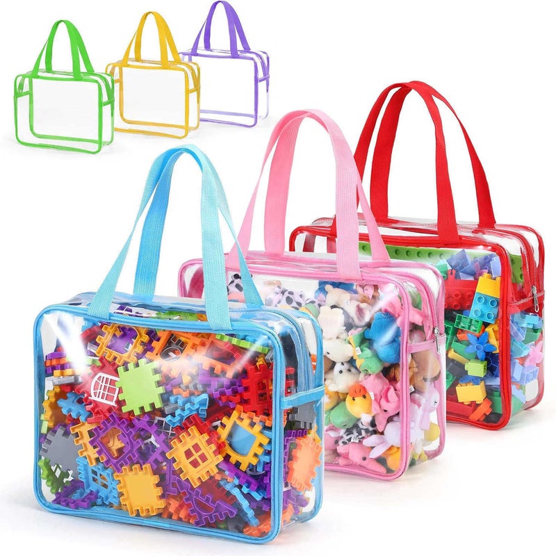 Transparent Pvc Toy Storage Bag, Beach Puzzle Storage Bag, Travel Waterproof Storage Bag with Zipper, Washable Toiletry Bag - Image 5