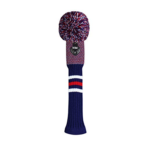 Scott Edward 1PCS Knit Pom Pom Hybrid(UT) Club Protector Golf Club Cover with Rotating Number Tags,Soft,Portable(Dots) - Image 2