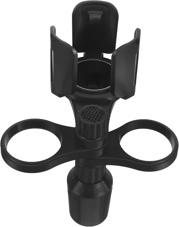 Car Cup Holder Expander with Storage Tray and Phone Stand Large Vehicle Mounted Multifunctional - Image 1