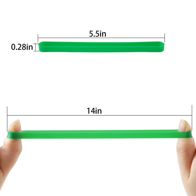 ZZJMCH 12 PCS Silicone Rubber Bands Planner Elastic Bands Elastic Rubber Wrapping Bands for Books, Art, Cooking, Wrapping, Exercise, Bag (5.5 Inch) - Image 2