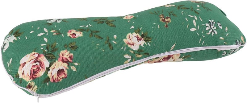 كلاراكو وسادة دعم الرقبة القابلة للفصل المطبوعة بالزهور، لتخفيف ضغط الرقبة، وتعزيزها، محمولة، وسادة محشوة بالشيح للمنزل باللون الأخضر - Image 2