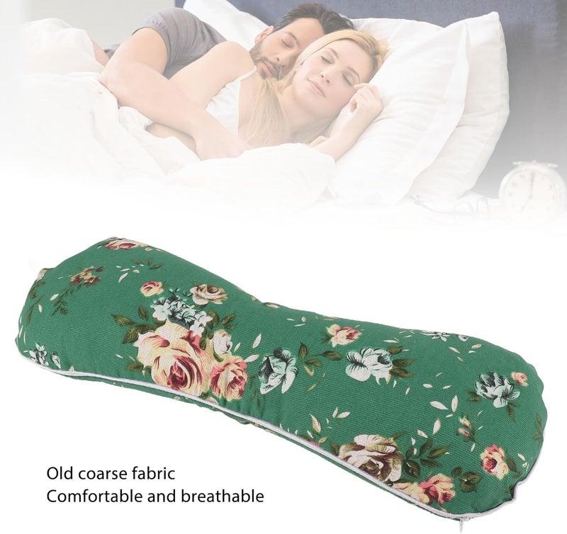 كلاراكو وسادة دعم الرقبة القابلة للفصل المطبوعة بالزهور، لتخفيف ضغط الرقبة، وتعزيزها، محمولة، وسادة محشوة بالشيح للمنزل باللون الأخضر - Image 4