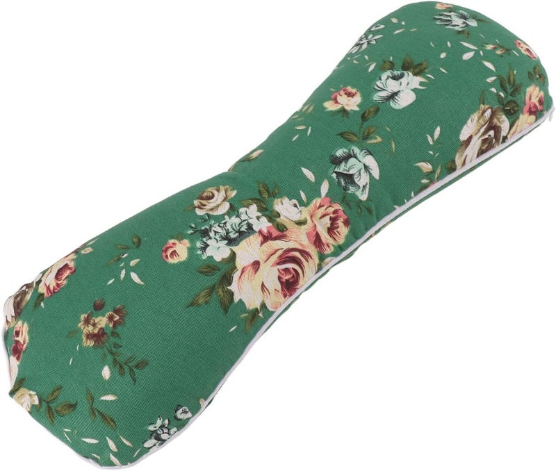 كلاراكو وسادة دعم الرقبة القابلة للفصل المطبوعة بالزهور، لتخفيف ضغط الرقبة، وتعزيزها، محمولة، وسادة محشوة بالشيح للمنزل باللون الأخضر - Image 3