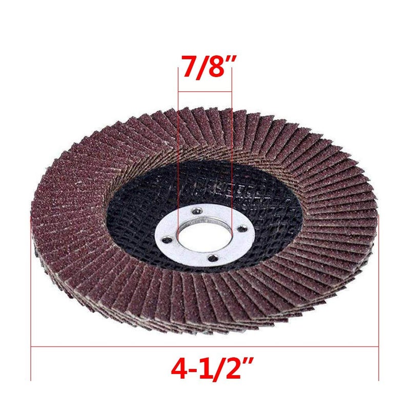 MinCHI257 Flap Discs 20 PCS 4.5 Inch - 40 Grit Grinding Discs 4 1/2 Assorted Sanding Grinding Wheels,Aluminum Oxide Abrasives,Grinder disc - Image 2