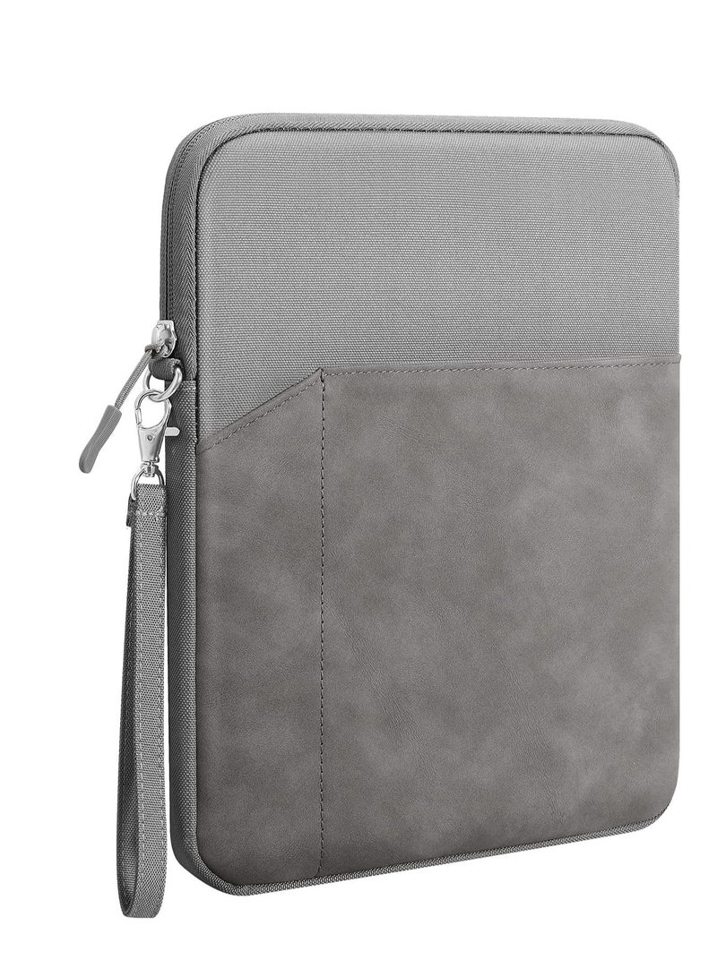 Tablet Sleeve Case Compatible with iPad 10th 10.9 inch 2022 / iPad Air 5th 10.9 / iPad Pro 11 M2 / iPad 9/8/7 10.2 / iPad Air 4 10.9/Air 3 10.5 / iPad 9.7 Polyester Vertical Bag Gray - Image 1