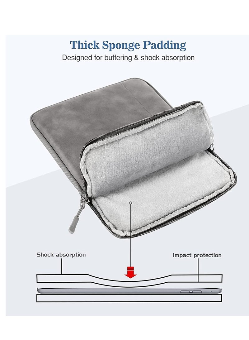Tablet Sleeve Case Compatible with iPad 10th 10.9 inch 2022 / iPad Air 5th 10.9 / iPad Pro 11 M2 / iPad 9/8/7 10.2 / iPad Air 4 10.9/Air 3 10.5 / iPad 9.7 Polyester Vertical Bag Gray - Image 3