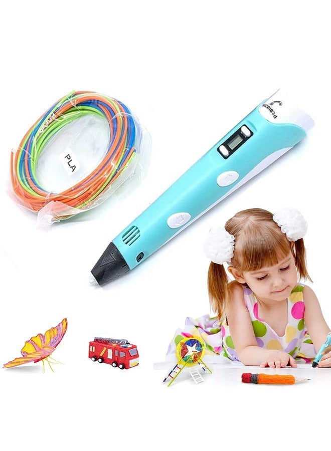 3D Printing Pen Starter Kit Includes 3D Pen 60 Meters PLA Filament  Stencil Book Project Guide and Charger - Image 1