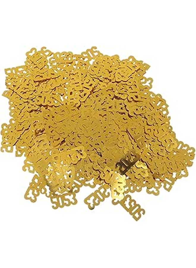Gold Glitter Confetti Scatter Plastic Table Decorations 5pcs New Year Party Photo Props - Image 1