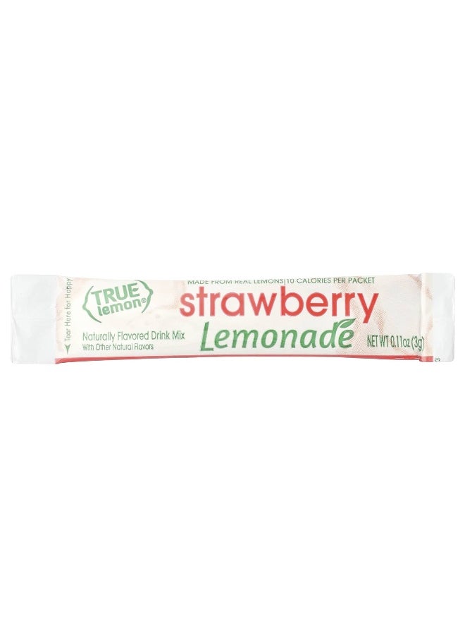 True Citrus True Citrus, True Lemon®, Strawberry Lemonade, 10 Packets, 0.11 oz (3 g) Each  - Image 3