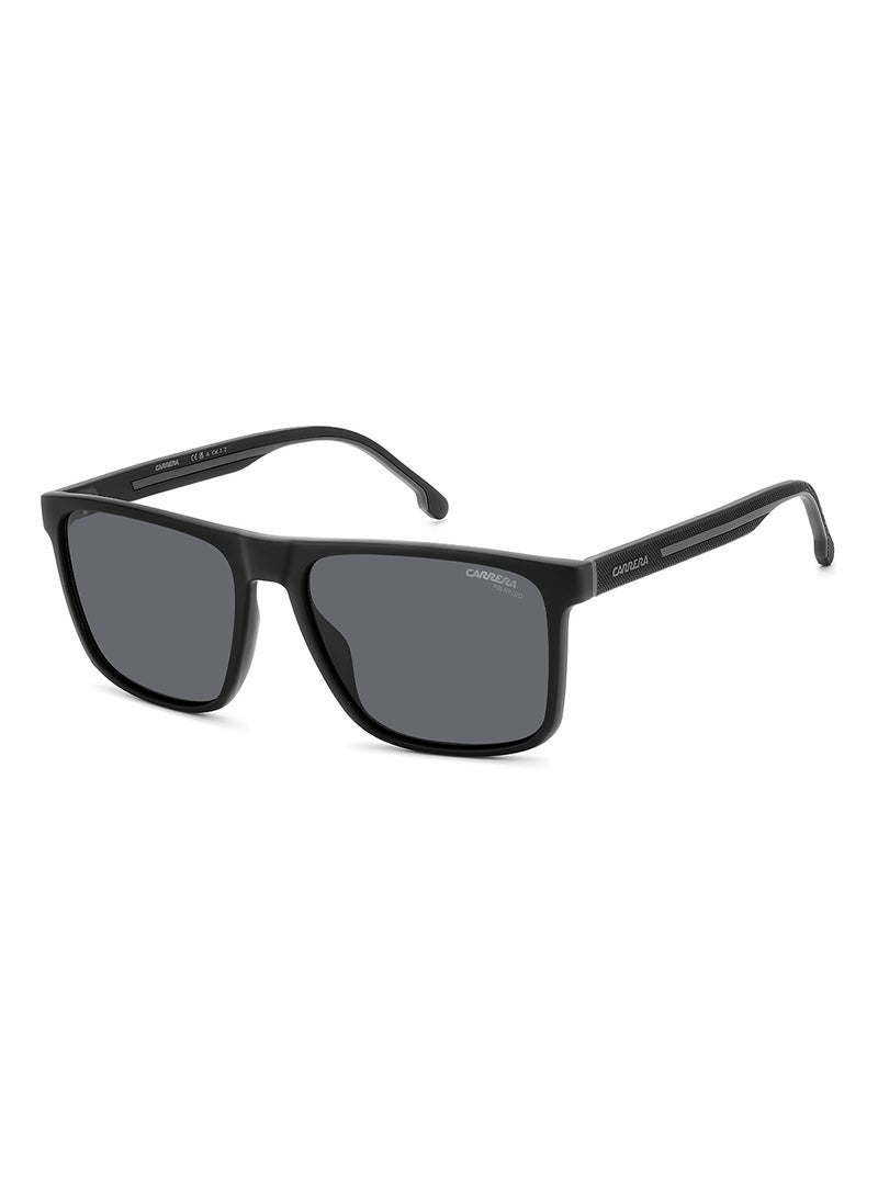 Carrera Men's Polarized Rectangular Sunglasses - Carrera 8064/S Black Millimeter - Lens Size: 57 Mm - Image 1