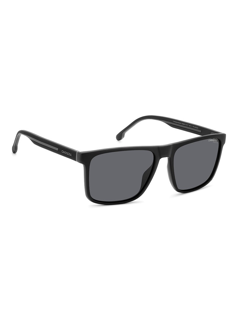 Carrera Men's Polarized Rectangular Sunglasses - Carrera 8064/S Black Millimeter - Lens Size: 57 Mm - Image 2