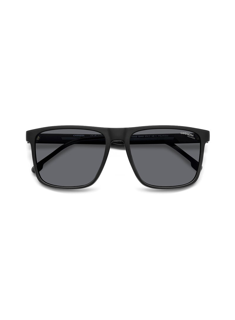 Carrera Men's Polarized Rectangular Sunglasses - Carrera 8064/S Black Millimeter - Lens Size: 57 Mm - Image 4