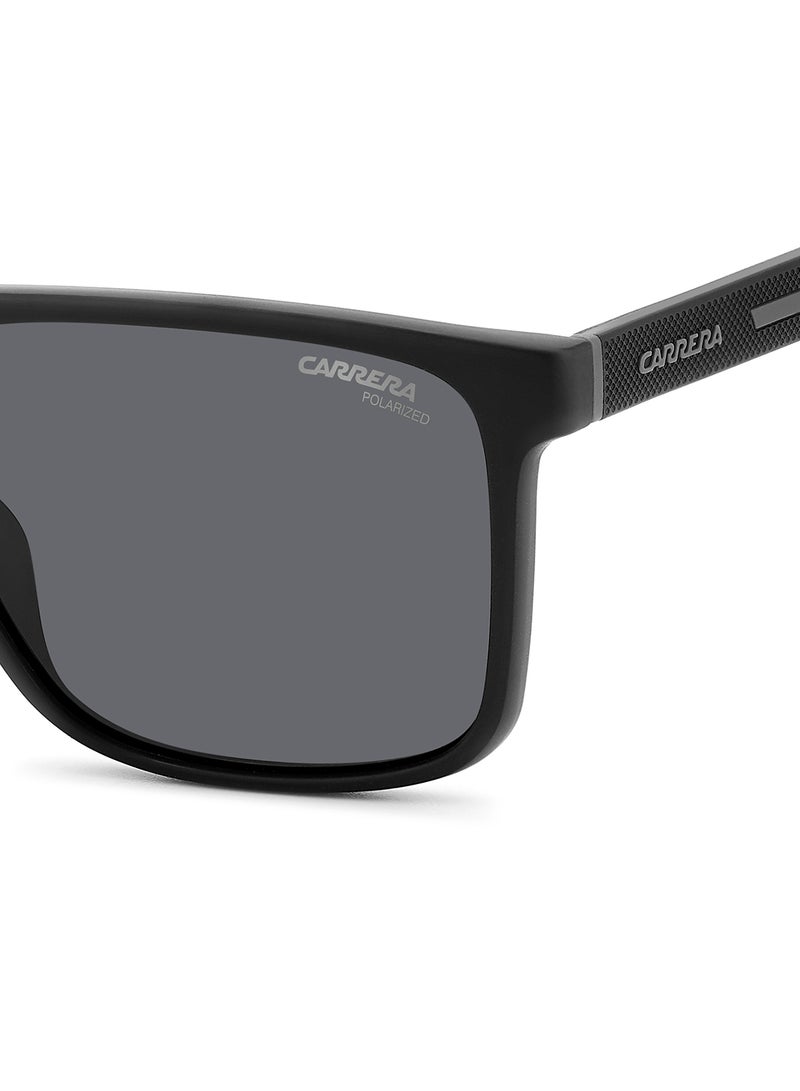 Carrera Men's Polarized Rectangular Sunglasses - Carrera 8064/S Black Millimeter - Lens Size: 57 Mm - Image 5