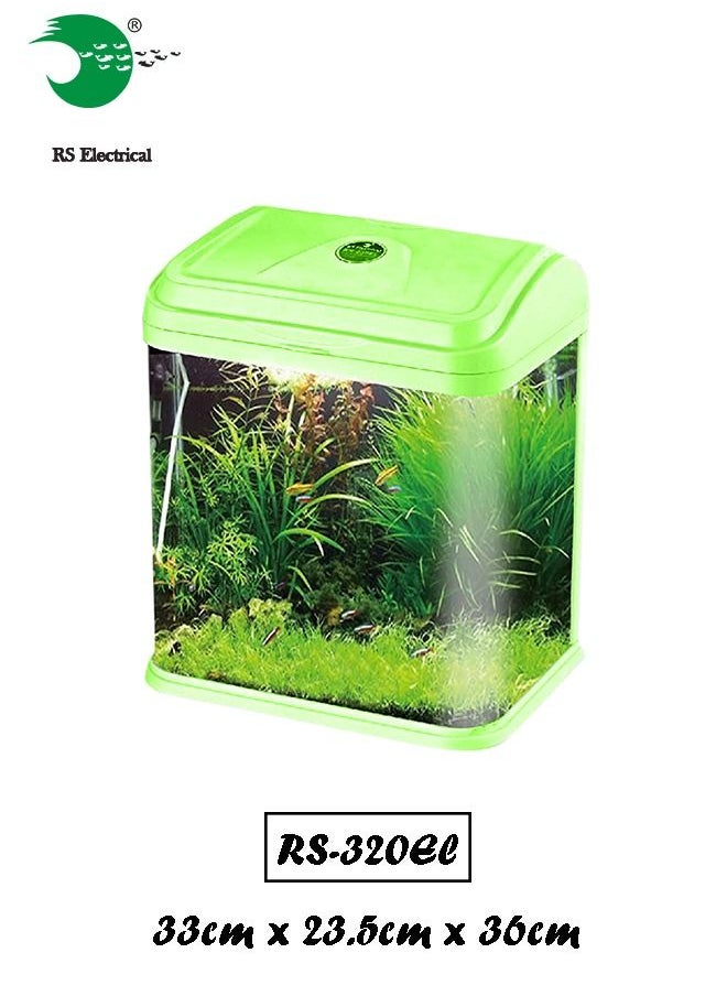 Rs Electrical - RS320EL Aquarium Filter with Light 33cm x 23.5cm x 36cm (Green) - Image 1