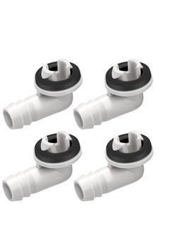 4Pcs Air Conditioner Drain Hose Elbow Fitting Connector with Rubber Ring Fit for Mini Split AC Unit and Window Air Conditioning Unit AC Drain Hose Adapter 0.6 Inch 15mm
