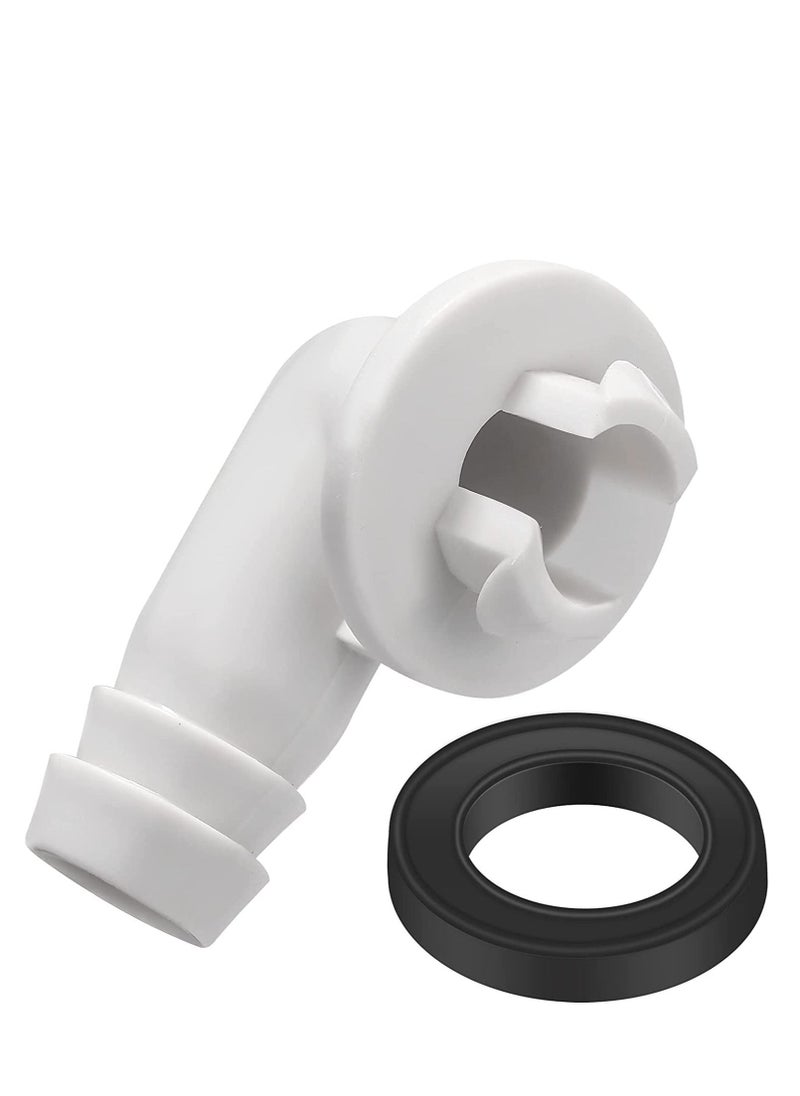SYOSI - 4Pcs Air Conditioner Drain Hose Elbow Fitting Connector with Rubber Ring Fit for Mini Split AC Unit and Window Air Conditioning Unit AC Drain Hose Adapter 0.6 Inch 15mm - Image 1