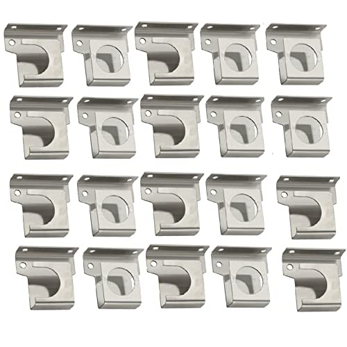4 Ever 4EVER Stainless Steel 25 mm Curtain Rod Universal Wall-to-Wall Bracket for Doors & Windows | with Complete Fittings | Pack of 10 Pairs - Image 1