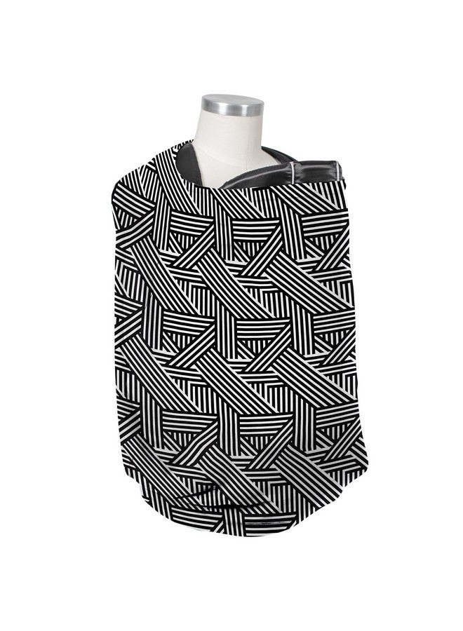 Bebe au Lait Bebe au Lait 5-in-1 Multi-Use Cover: Nursing Covers for Breastfeeding, Infinity Scarf, Nursing Shawl, Car Seat Cover, Shopping Cart Cover, Carrier Cover, Privacy Nursing Cover - Knightsbridge - Image 3
