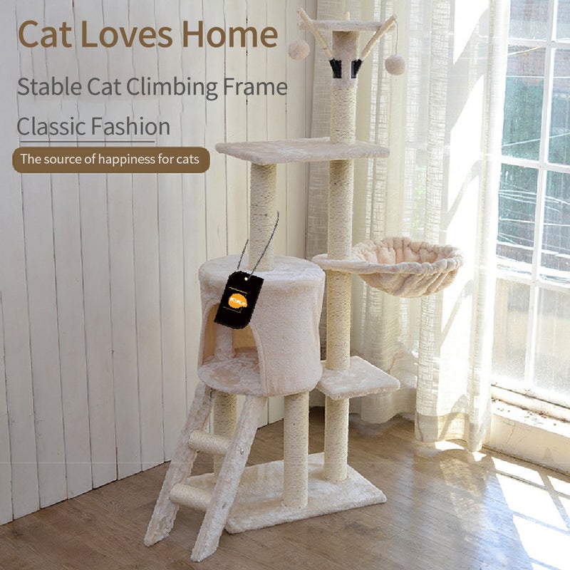 Kidle Cat Tree Cat Climbing Frame Scratch Post for Kitten Play and Rest - Image 2