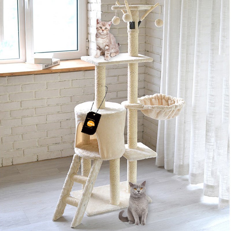 Kidle Cat Tree Cat Climbing Frame Scratch Post for Kitten Play and Rest - Image 4