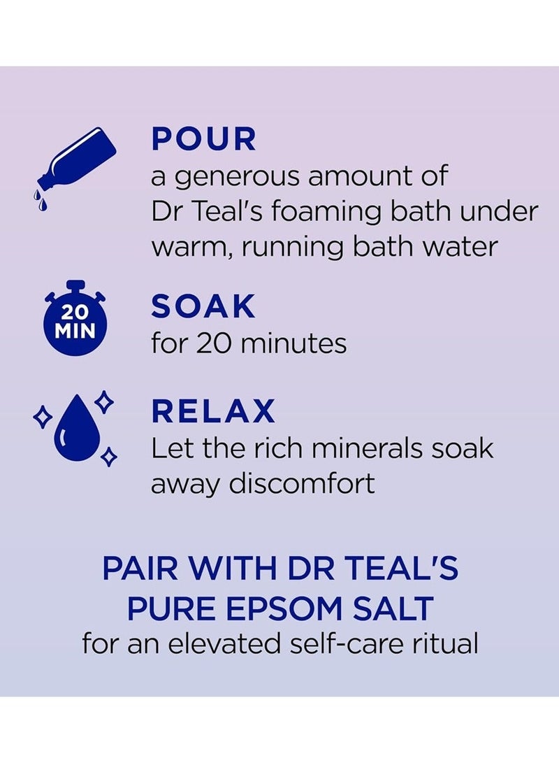 Dr Teal's Foaming Bath with Pure Epsom Salt with Melatonin, Lavender & Chamomile Essential Oils - 1000ml - Image 4