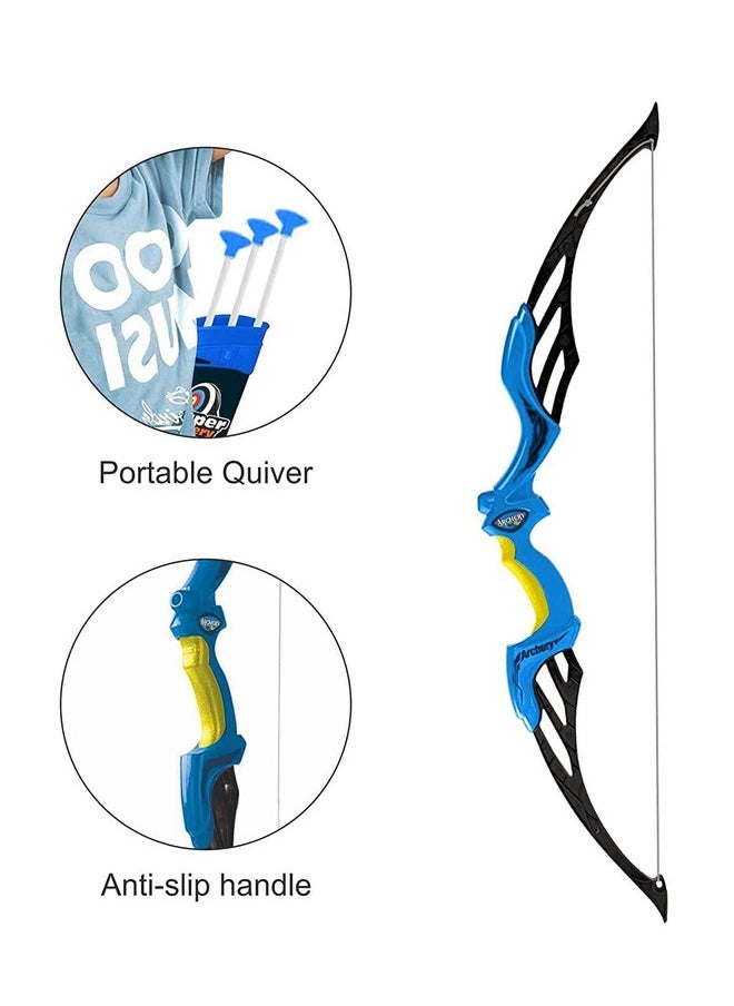 Cable World - World Sports Super Archery Bow And Arrow Set With Dart Target Board, Colourful With 3 Suction Cup Tip Arrows - Image 1