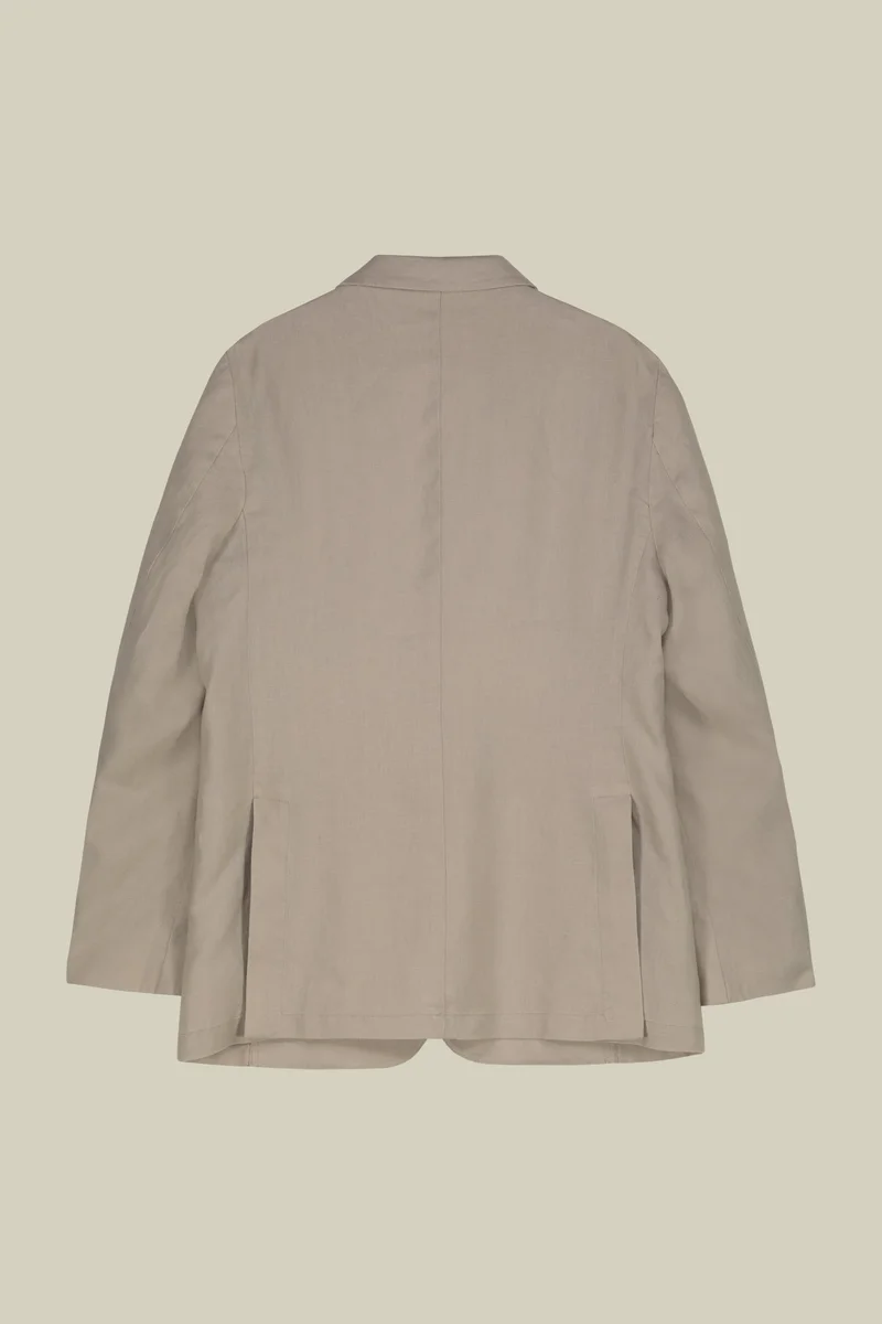Doppelganger Brown Men's unlined single-breasted jacket with classic lapels and patch pockets - Beige for Men | Best Price UAE