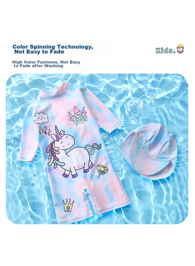 Yuke Children's One-piece Swimsuit For Girls, Big Medium Small Kids Surfing Suit, Sun Protection Girls' Swimwear - Image 3