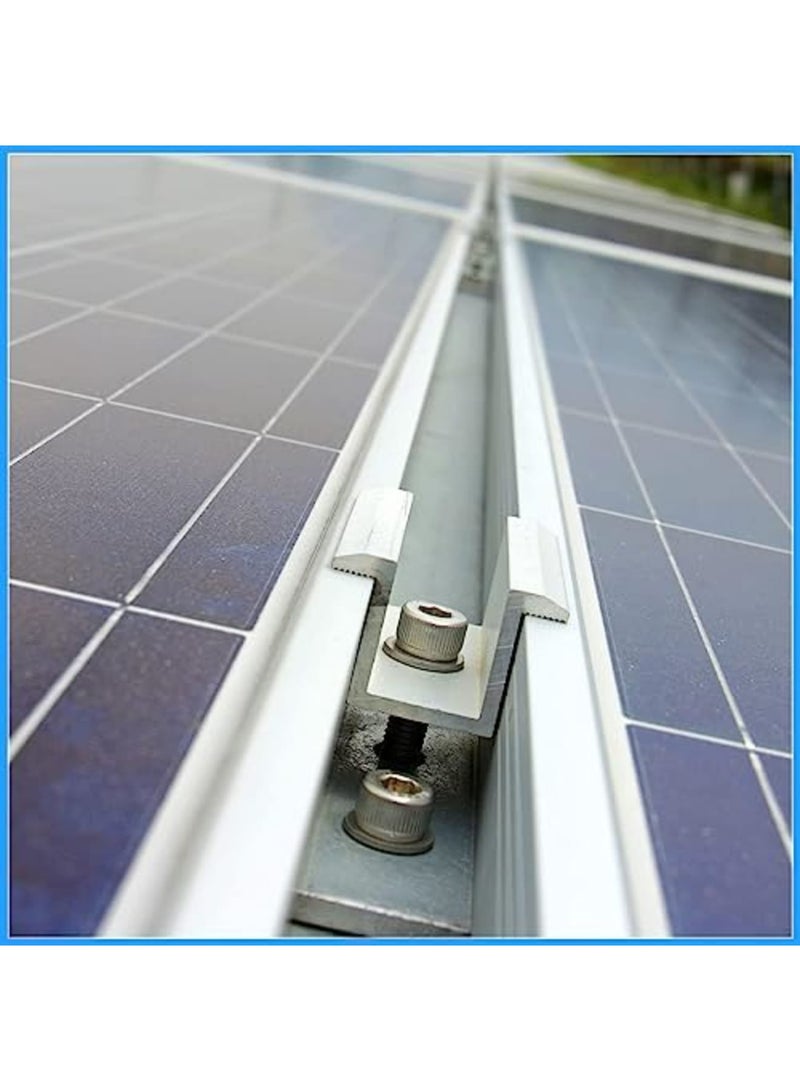 SYOSI Solar Panel Mid Clamps, 1.06 Inch Solar Panel Bracket Aluminium Mounting Accessories, Aluminum Solar Mid Clamp for Solar Panel Mounting Solar Panel Mid Clamp (12 Pack) - Image 4