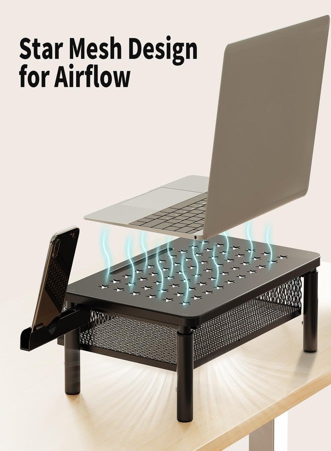 Zimilar 2 Pack Monitor Stand Riser with Metal Drawer, 3 Height Adjustable - Image 5