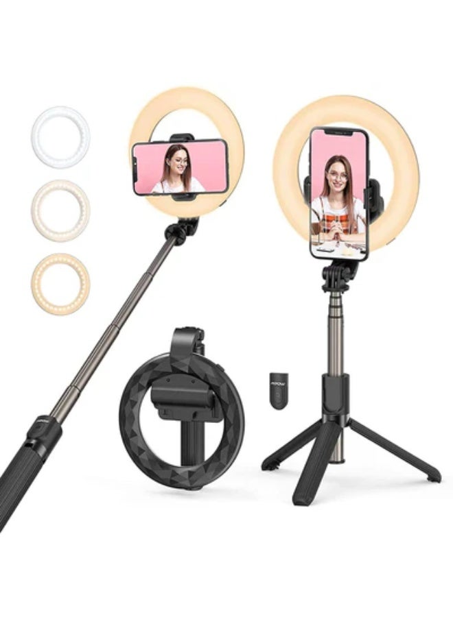 إم بو Mpow Selfie Ring Light مع حامل ثلاثي القوائم PA213B - ضوء حلقة LED للتصوير الفوتوغرافي والبث المباشر - Image 1