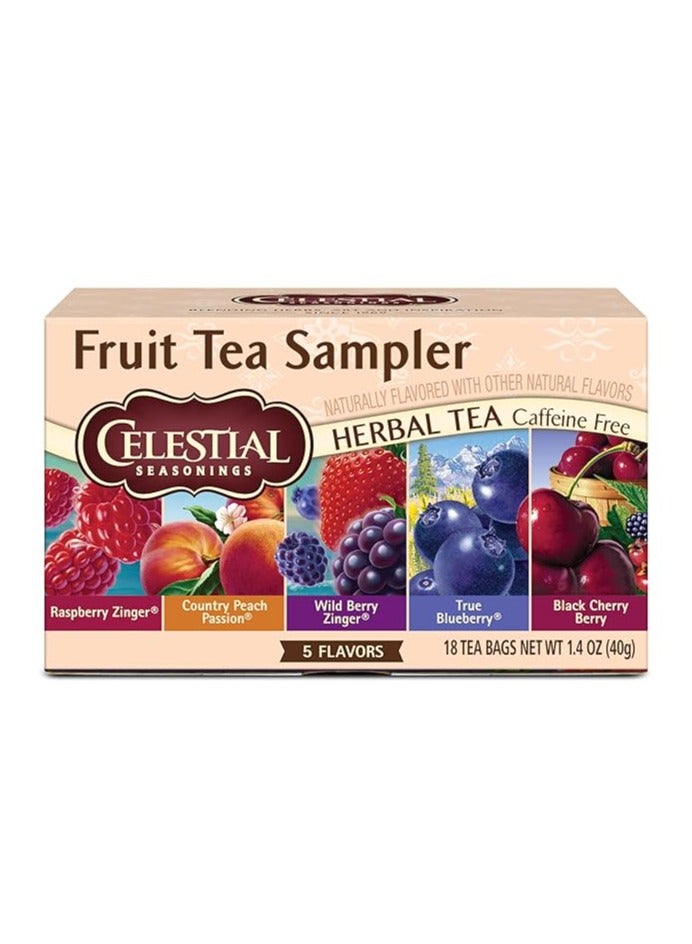 CELESTIAL SEASONINGS شاي الأعشاب، مجموعة شاي الفواكه، 18 قطعة - Image 1