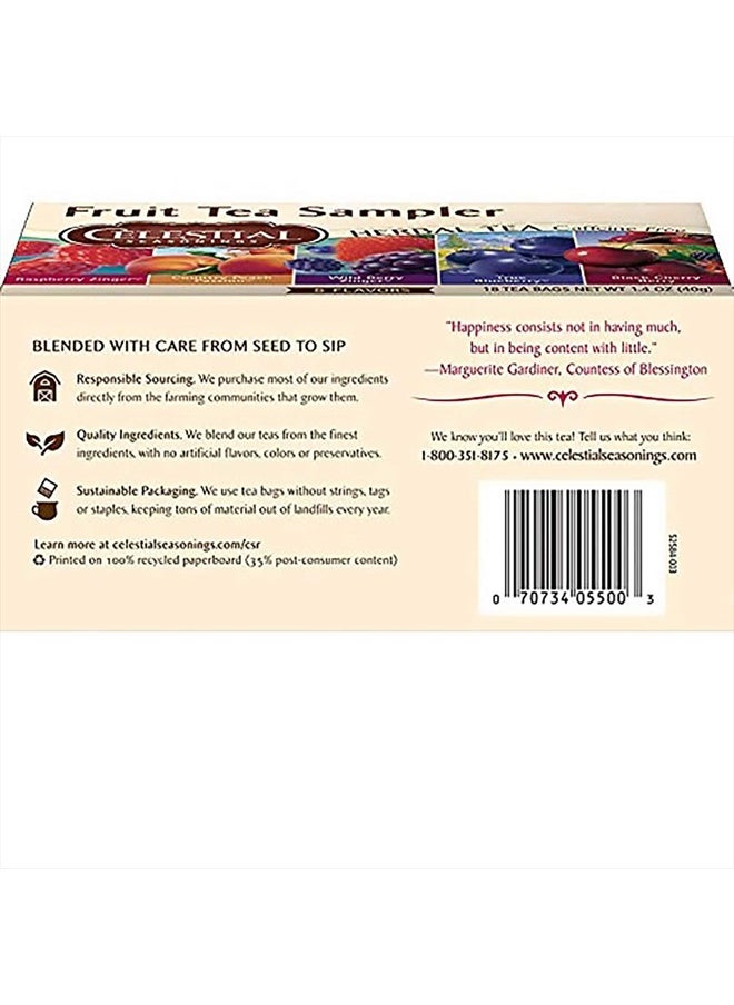 CELESTIAL SEASONINGS Herbal Tea, Fruit Tea Sampler, 18 Count  - Image 3