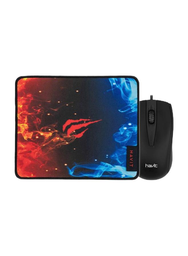 HAVIT MP846 Gaming Mousepad & MS871 Wired Mouse blackBundle - Image 1