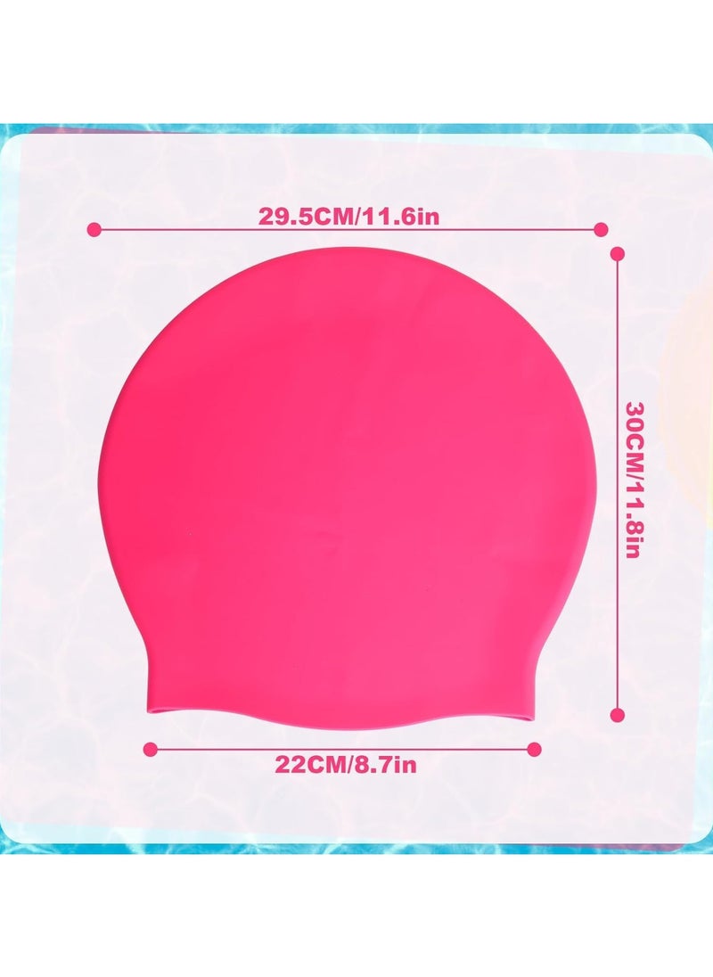 ATRJSZ Extra Large Swim Cap for Braids and Dreadlocks Waterproof Silicone Swimming Caps for Women Long Hair with Ear Plug and Nose Clip Suitable for Women Men Weaves Extensions Braids Curls  - Image 2