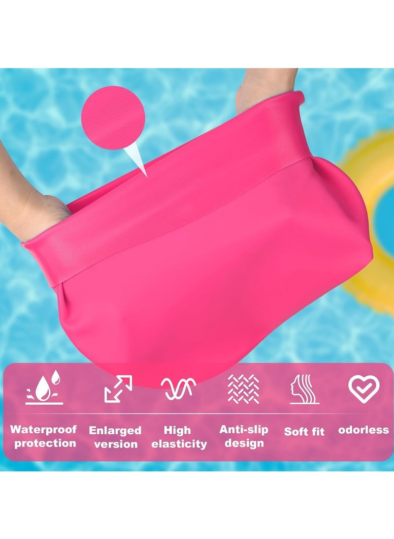 ATRJSZ Extra Large Swim Cap for Braids and Dreadlocks Waterproof Silicone Swimming Caps for Women Long Hair with Ear Plug and Nose Clip Suitable for Women Men Weaves Extensions Braids Curls  - Image 3